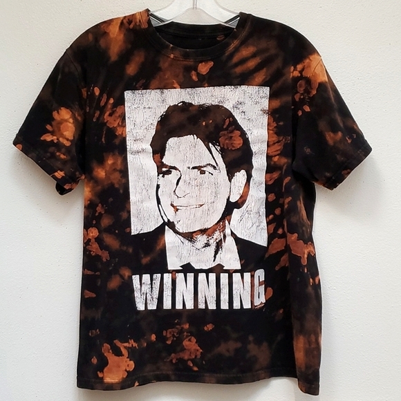 Charlie Sheen Other - Black Graphic T-Shirt WINNING Charlie Sheen